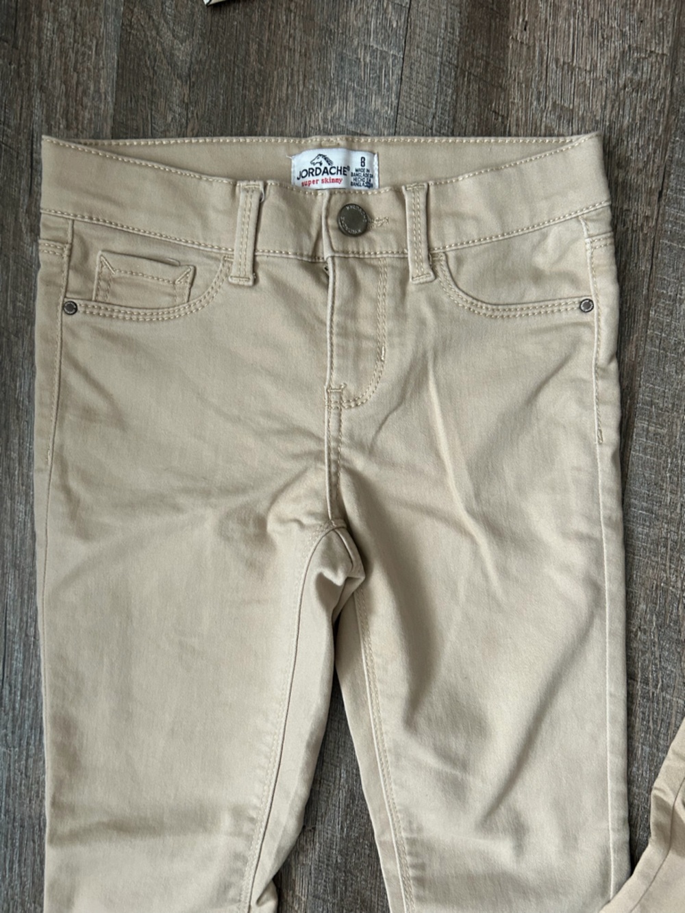 Girls Classic Beige/Tan Jeans - Straight Leg Size 8 - Picture 7 of 8